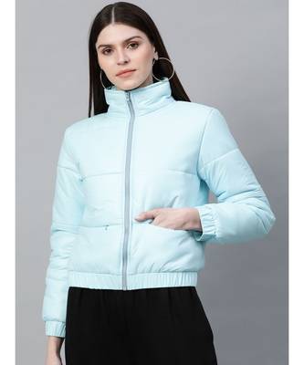 Blue Full Sleeve Quilted Jacket 1