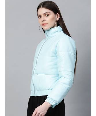 Blue Full Sleeve Quilted Jacket 2