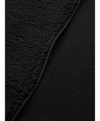 Black Fur Bomber Jacket 7