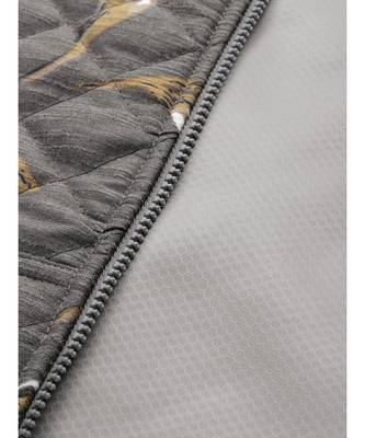 Grey Floral Polysilk Bomber Jacket 7