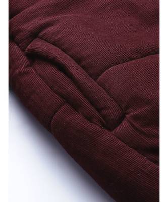 Burgundy Corduroy Quilted Jacket 6
