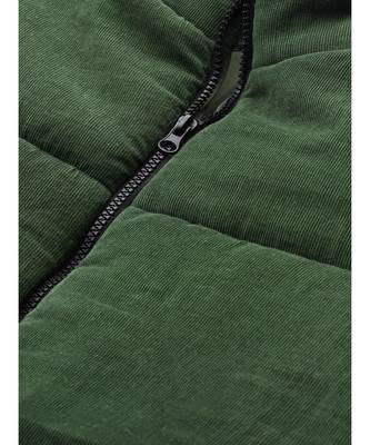 Olive Corduroy Quilted Jacket 5