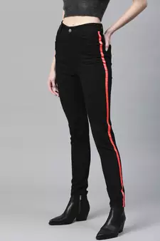 Black Side Tape Jeans