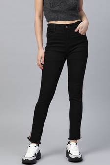 Black Side Tape Basic Jeans