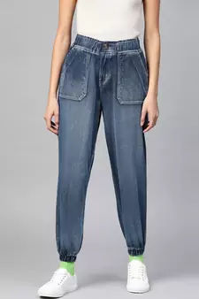 Blue Utility Denim Jogger Jeans