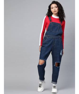 Blue Vintage Distress Dungaree 1
