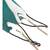 Emerald Satin Mask with Chain (Set of 2)
