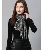 Grey Check Poly Viscose Stole