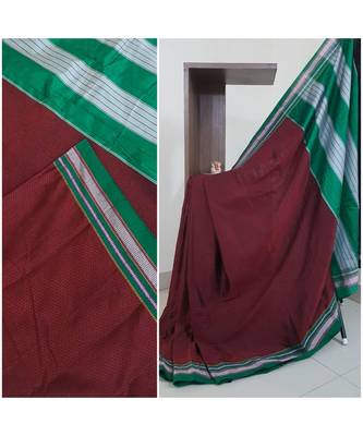 Maroon traditional khana/khun saree 2