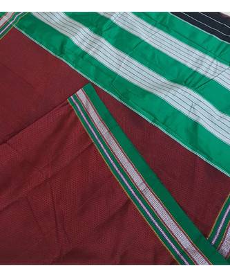 Maroon traditional khana/khun saree 3