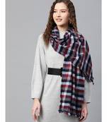 Multi Colour Check Poly Wool Stole