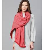 Red Poly Wool Stole