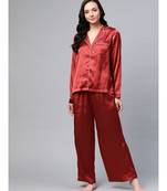Red Satin Night Suit