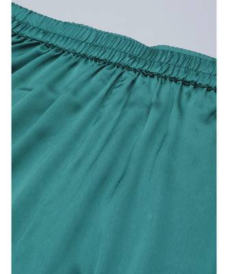 Green Satin Night Suit 4