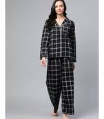 Black Check Night Suit
