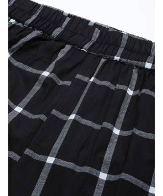 Black Check Night Suit 4