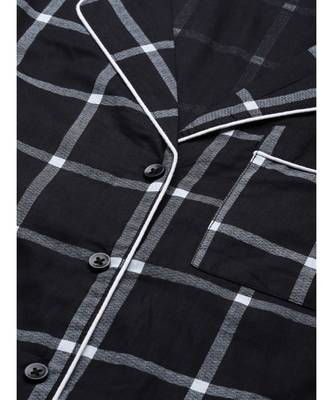 Black Check Night Suit 5