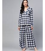 Navy Check Night Suit