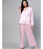 Pink Satin Night Suit