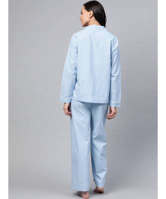 Blue Cotton Night Suit 3