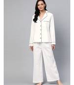 Off-White Cotton Night Suit