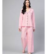 Pink Cotton Night Suit
