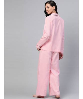 Pink Cotton Night Suit 3