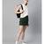 Emerald Green Button Down Mini Skirt