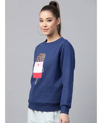 Blue Ice-Cream Print Sweatshirt 2