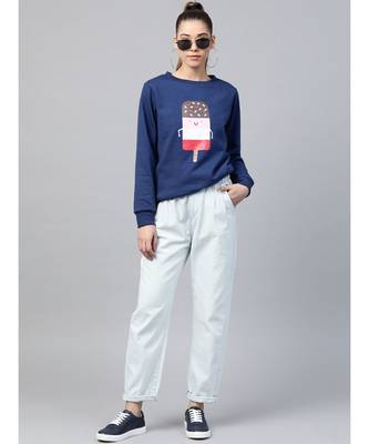 Blue Ice-Cream Print Sweatshirt 4