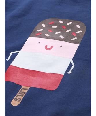 Blue Ice-Cream Print Sweatshirt 5