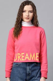Fuchsia Dreamer Print Sweatshirt