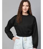 Black Crop Sweatshirt