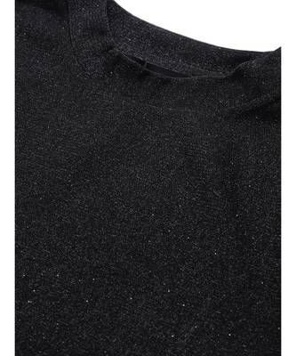 Black Lurex Boxy Top 5