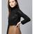 Black Lurex High Neck Top