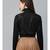 Black Lurex High Neck Top