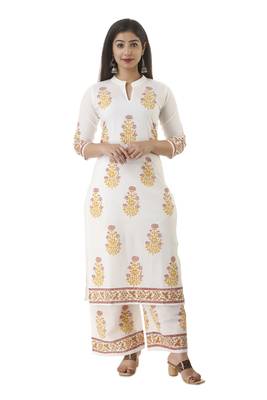 White block print cotton salwar 1