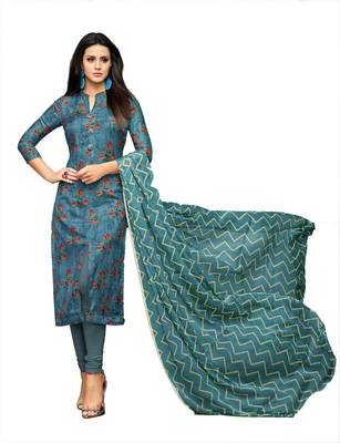 Multicolor embroidered chanderi salwar 1