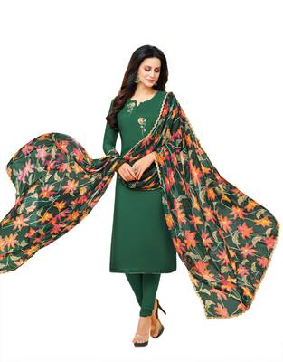 Dark-green embroidered chanderi salwar 1