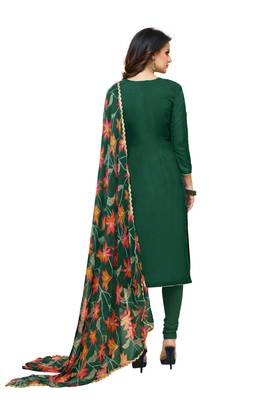 Dark-green embroidered chanderi salwar 2