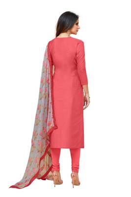 Pink embroidered chanderi salwar 2