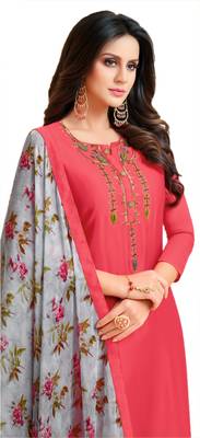 Pink embroidered chanderi salwar 3