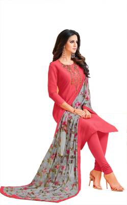 Pink embroidered chanderi salwar 4