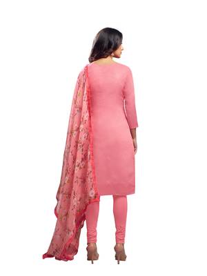 Pink embroidered chanderi salwar 2