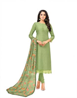 Green embroidered chanderi salwar 1