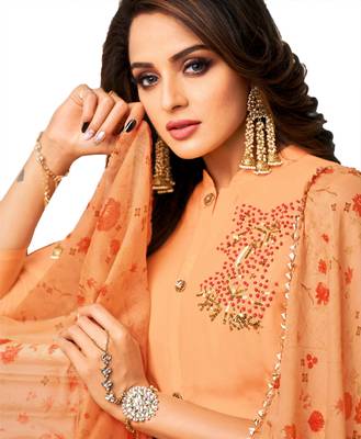 Cream embroidered chanderi salwar 3