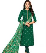 Green embroidered chanderi salwar