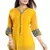 Yellow plain georgette short-kurtis