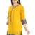 Yellow plain georgette short-kurtis
