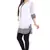 White plain georgette short-kurtis